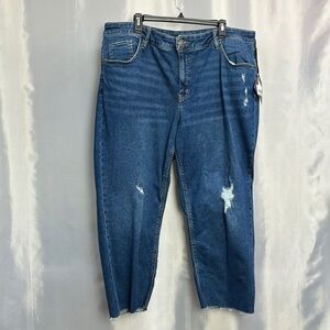 AVA & Viv mid rise, slim straight, crop stretch, denim jeans